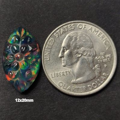 Hand Carved Aurora Opal