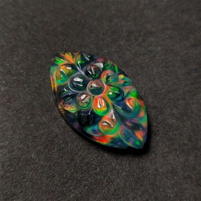 Hand Carved Aurora Opal