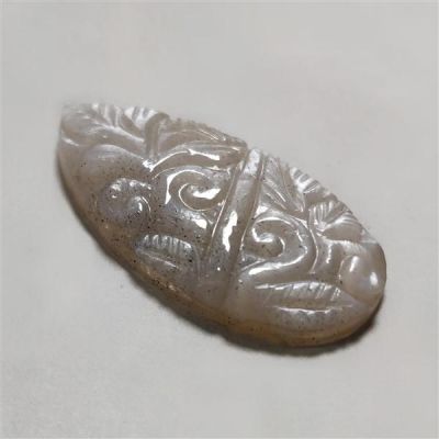 Grey Moonstone Mughal Carving