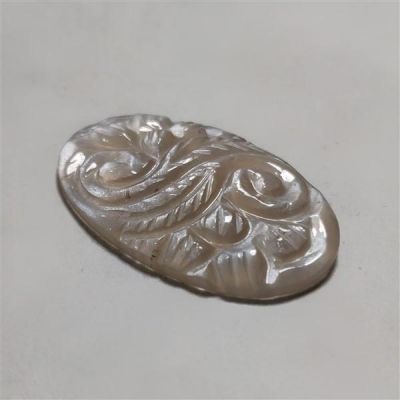 Grey Moonstone Mughal Carving