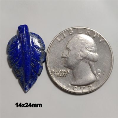 Lapis Lazuli Leaf Carving