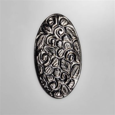 silversheen-obsidian-mughal-carving-n11171