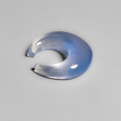 Namibia Blue Chalcedony Crescent Carving