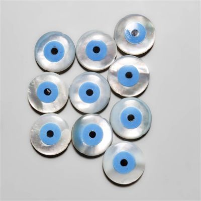 Mother Of Pearl Inlay Round Evil Eyes Lot