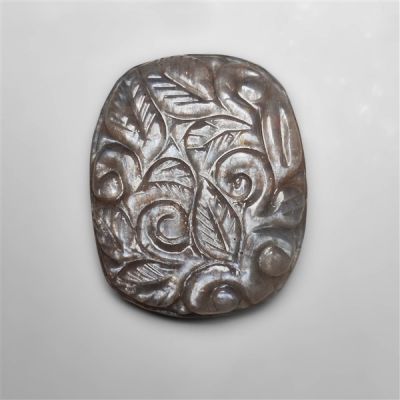 Black Moonstone Mughal Carving