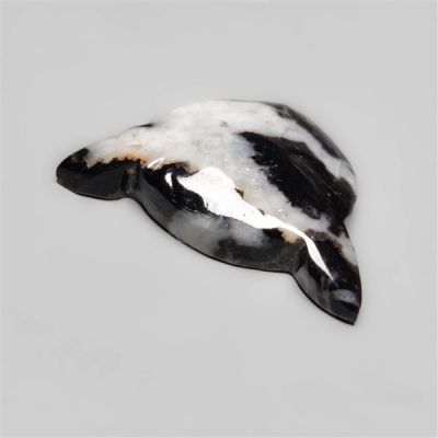 White Buffalo Turquoise Cat Face Carving