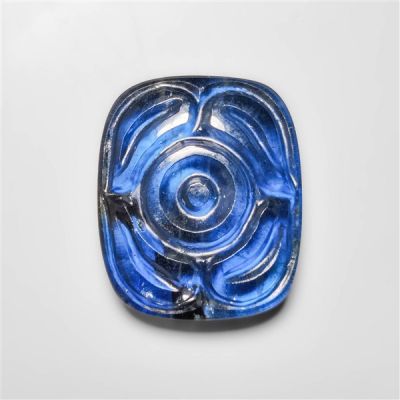 Mughal Carving Crystal With Blue Labradorite Doublet