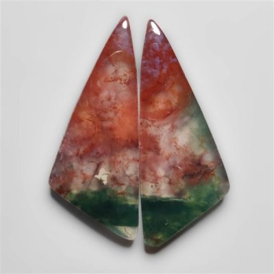 Red Moss Agate Pair