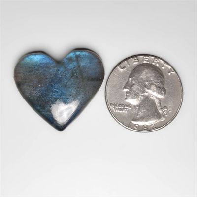 Blue Labradorite Heart Carving
