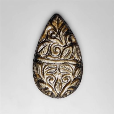 silversheen-obsidian-mughal-carving-n15561