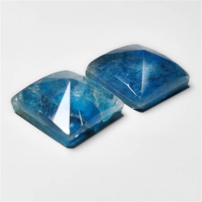 Step Cut Himalayan Crystal With Neon Apatite Doublets Pair