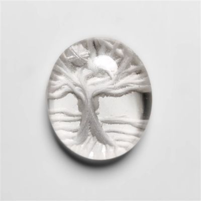 Himalayan Crystal Tree Of Life Reverse Intaglio Carving