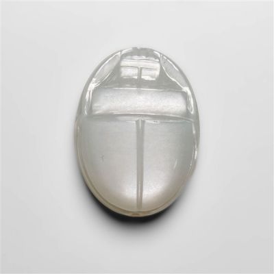 White Moonstone Beatle Carving