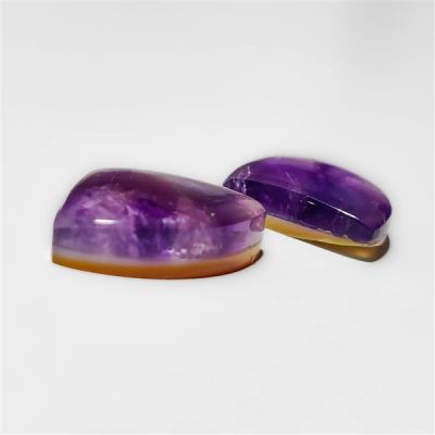 Trapiche Amethyst With Mother Of Pearl Doublets Pair