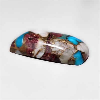 Mohave Turquoise Cabochon (Fox Turquoise, Quartz & Spiny Oyster Shell)