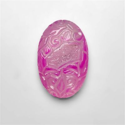 Chalcedony Druzy Mughal Carving