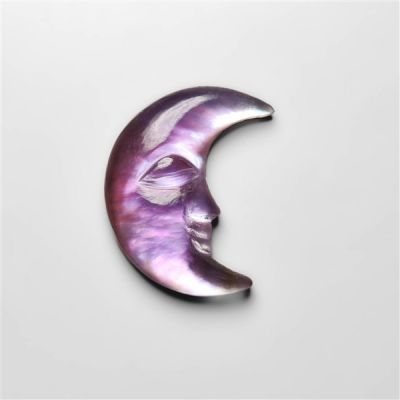 Amethyst With Mother Of Pearl Moonface Crescent Carving Doublet