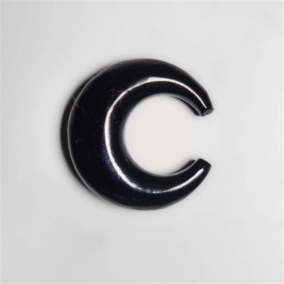Black Onyx Crescent Carving