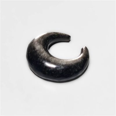 Silversheen Obsidian Crescent Carving