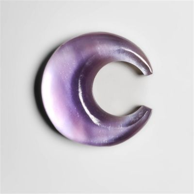 Amethyst With Mother Of Pearl Doublet Crescent Carving