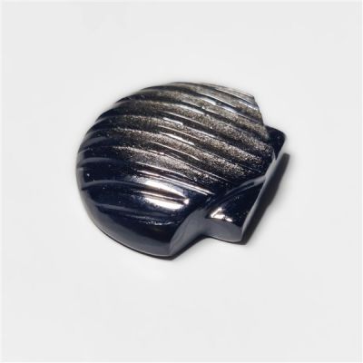 goldsheen-obsidian-scallop-shell-carving-n17826