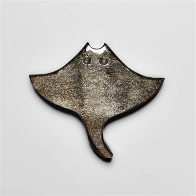 Goldsheen Obsidian Stingray Manta Ray Carving