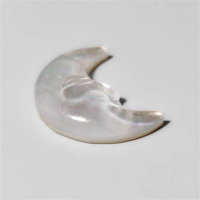 Himalayan Crystal With Mother Of Pearl Moonface Crescent Carving Doublet