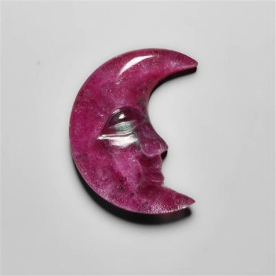 Ruby With Himalayan Crystal Moonface Crescent Carving Doublet