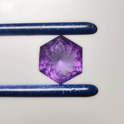 AAA Faceted Amethyst Fantasy Cut Reverse Intaglio Carving