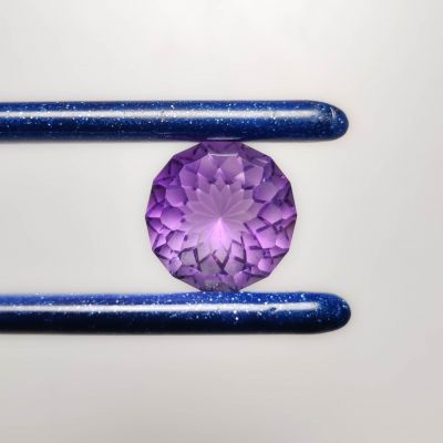 AAA Faceted Amethyst Fantasy Cut Reverse Intaglio Carving