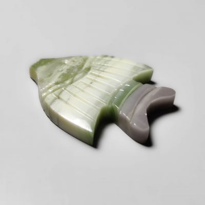 Saturn Chalcedony Fish Carving
