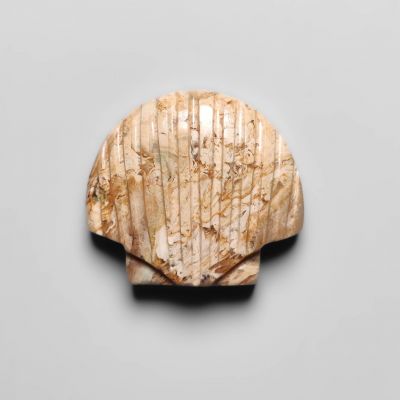 Indonesian Palmroot Agate Scallop Shell Carving