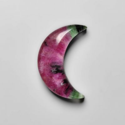Ruby In Zoisite With Crystal Doublet Crescent Carving