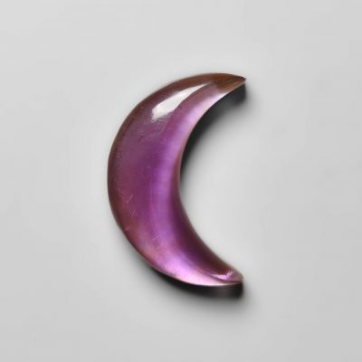 Mother Of Pearl With Amethyst Doublet Crescent Moon Carving