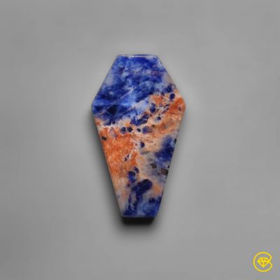 Sunset Sodalite Coffin Carving
