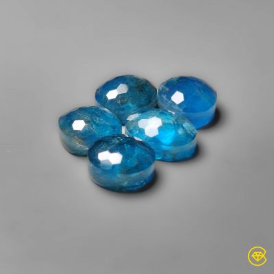 Honeycomb Cut Crystal With Neon Apatite Doublets Lot
