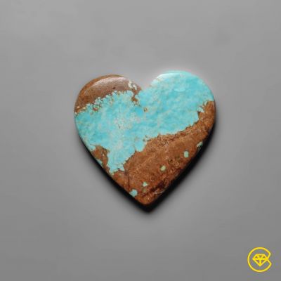 Number 8 Mine Turquoise Heart Carving