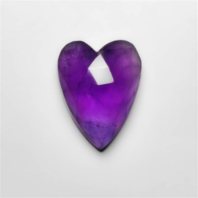 Rose Cut Amethyst Heart Carving