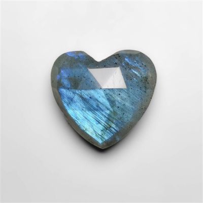 Rose Cut Labradorite Heart Carving
