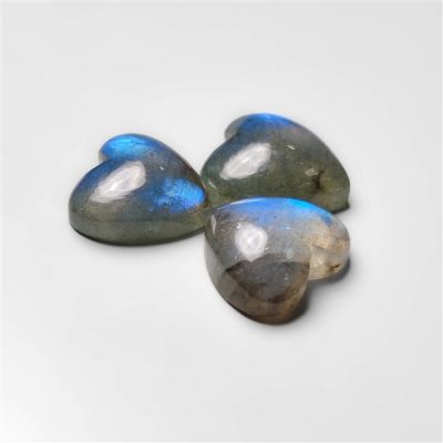 Labradorite Heart Carvings Lot-N20149