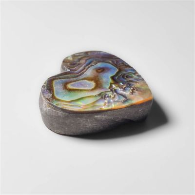 Abalone Paua Shell Heart Carving (Backed)-N20189