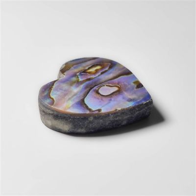 Abalone Paua Shell Heart Carving (Backed)