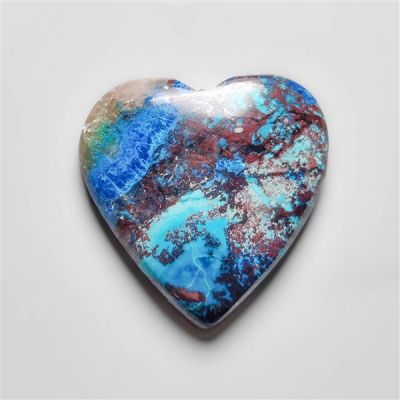 Shattuckite with Azurite Heart Carving-N20261