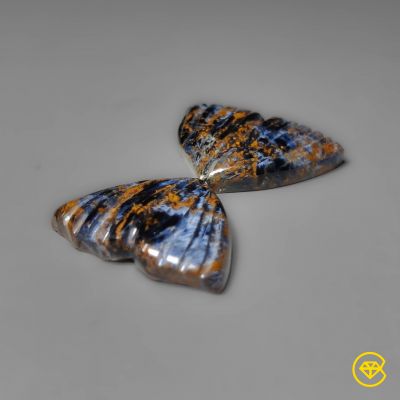 Pietersite Butterfly Carvings Pair
