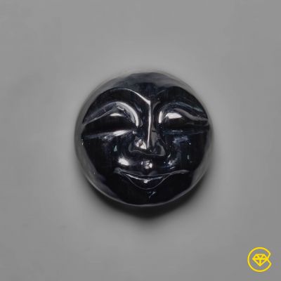 Black Onyx Moonface Carving