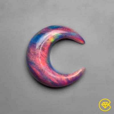 Aurora Opal Crescent Carving