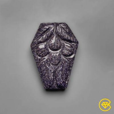 Blue Goldstone Mughal Carving Coffin