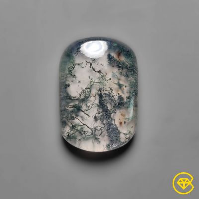 Moss Agate With Himalayan Crystal Doublet