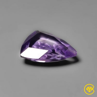 Faceted Amethyst Intaglio Reverse Carving