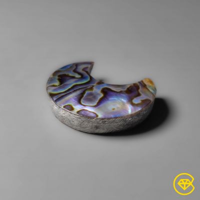 Abalone Shell Crescent Carving (backed)